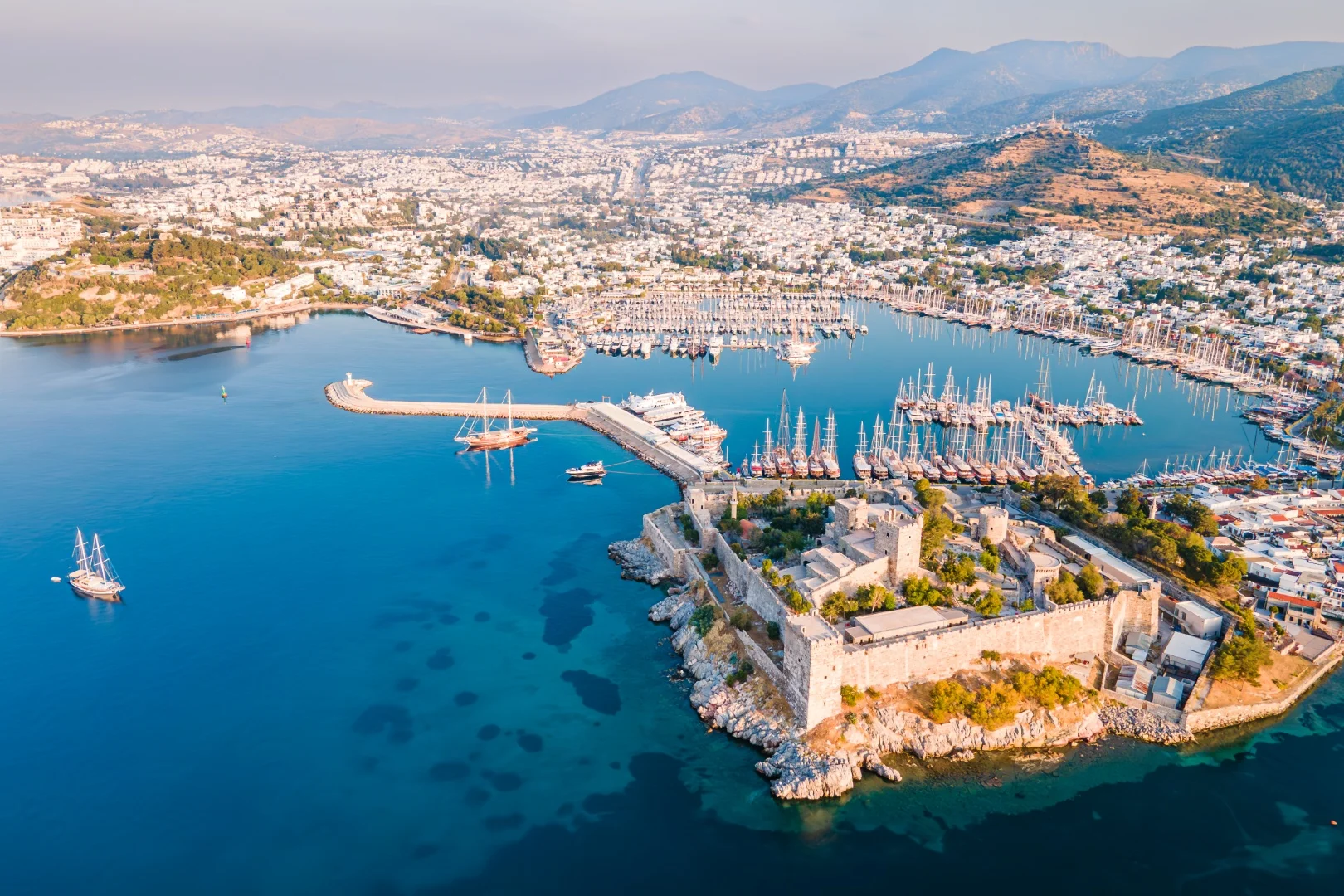 Bodrum harbor, a classic starting point for Aegean gulet charters